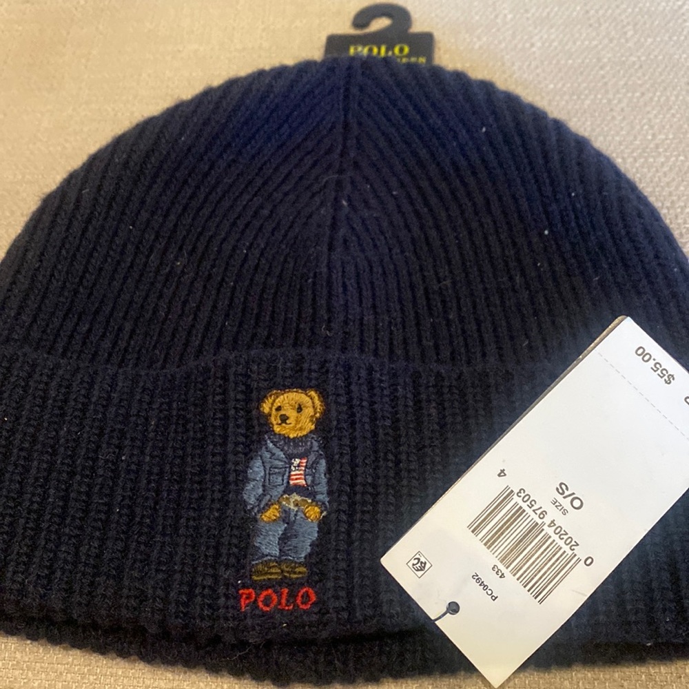 Ralph Lauren Polo beanie navy blue w/tags